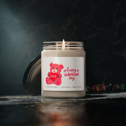Happy Valentines Day Candle - Pink Bear, 9oz