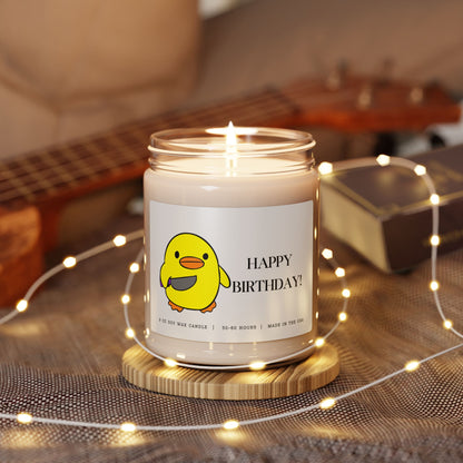 Happy Birthday Candle - Cute Duck Holding Knife, 9oz