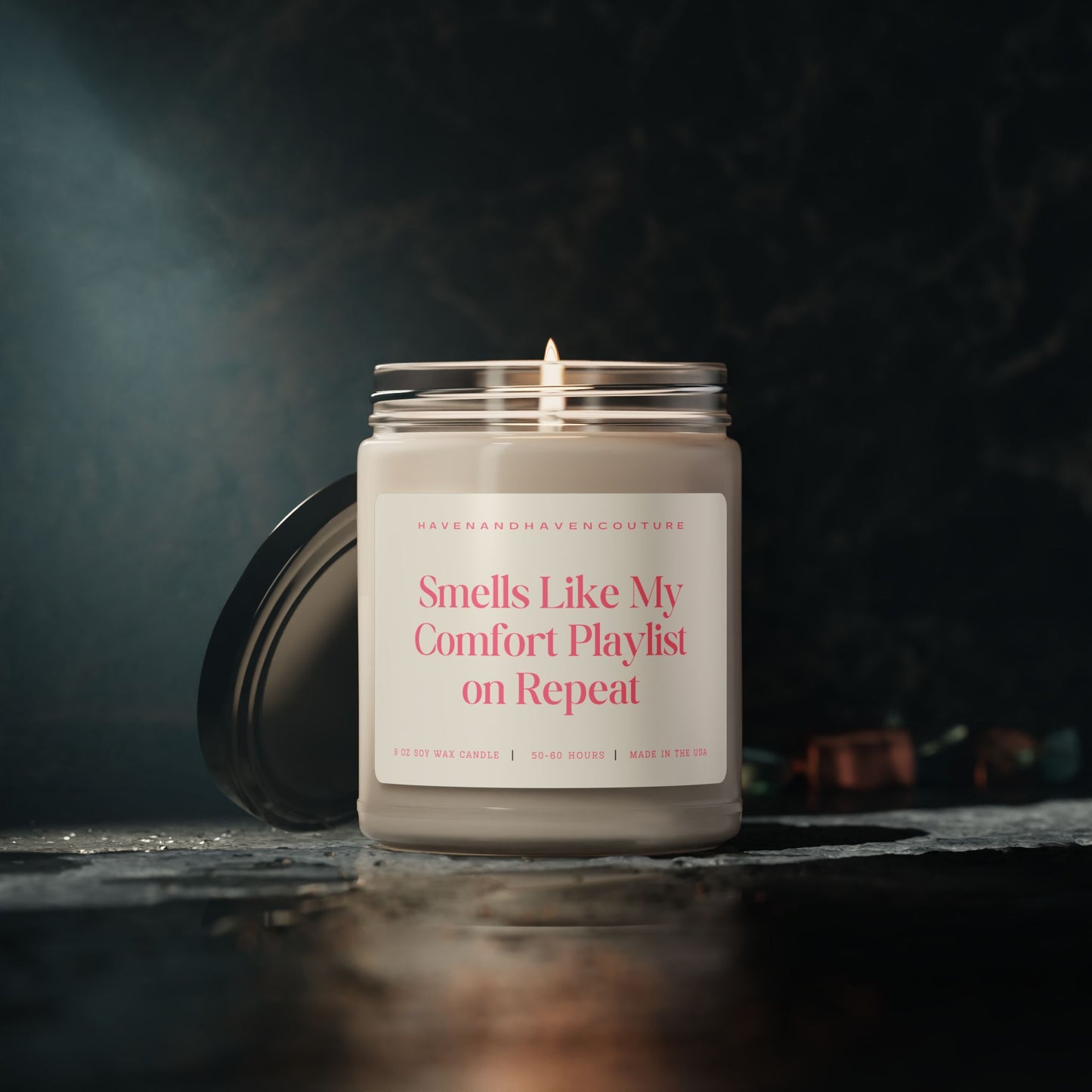 Smells Like My Comfort Playlist on Repeat - 9oz Candle for Music-Loving Vibes