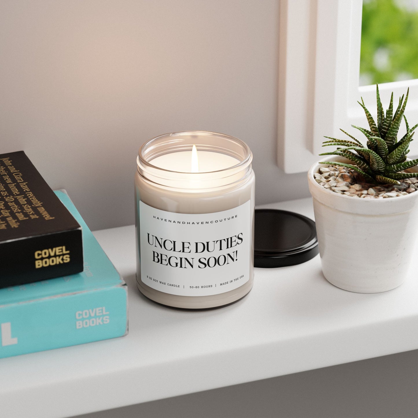 Uncle Duties Begin Soon! 9oz Pregnancy Announcement Candle