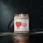 Happy Valentines Day Candle - Heart-Shaped Character with Smiling Cartoon Cheeks, 9oz