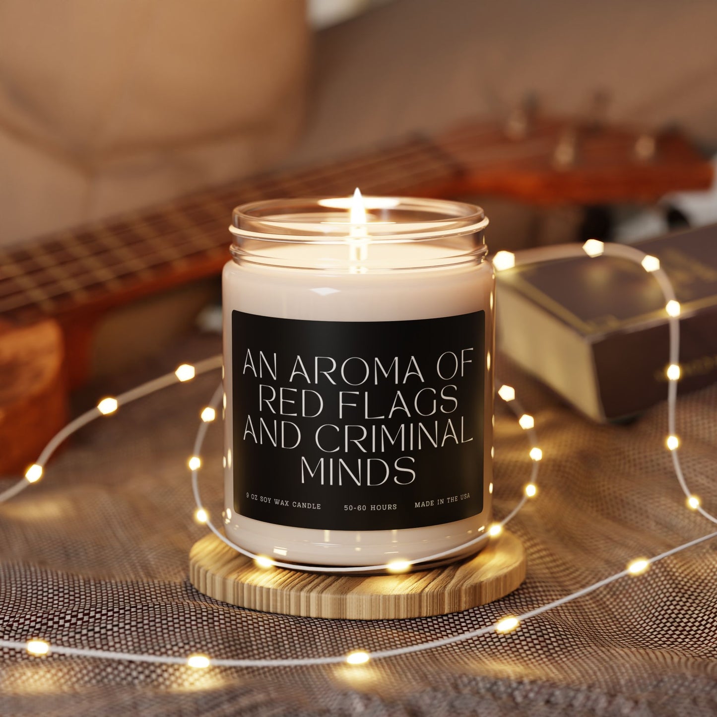 An Aroma of Red Flags and Criminal Minds - 9oz Candle for True Crime Lovers and Drama Fans