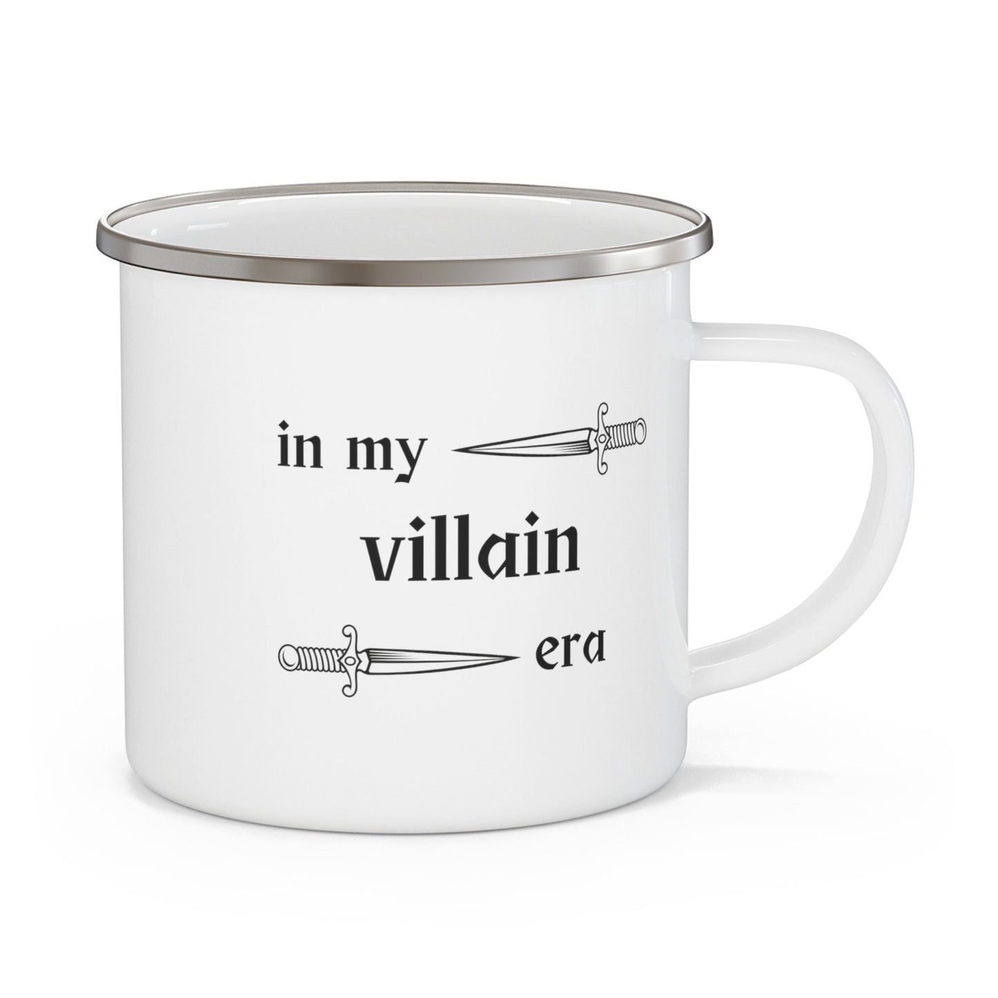 In my villain era Enamel Camping Mug Ceramic Mug 11oz- Booktok -Book lover-gift for wife-Gift him- villain era- villain lover