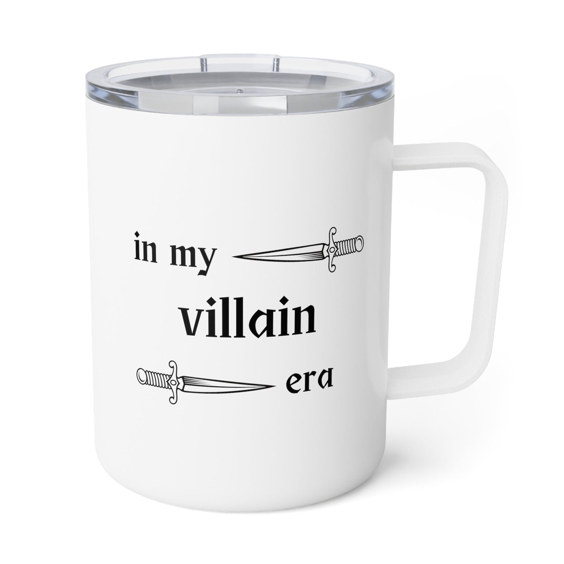 In my villain era Insulated Coffee Mug, 10oz Booktok -Book lover-gift for wife-Gift him-gift for mom villain era- villain lover