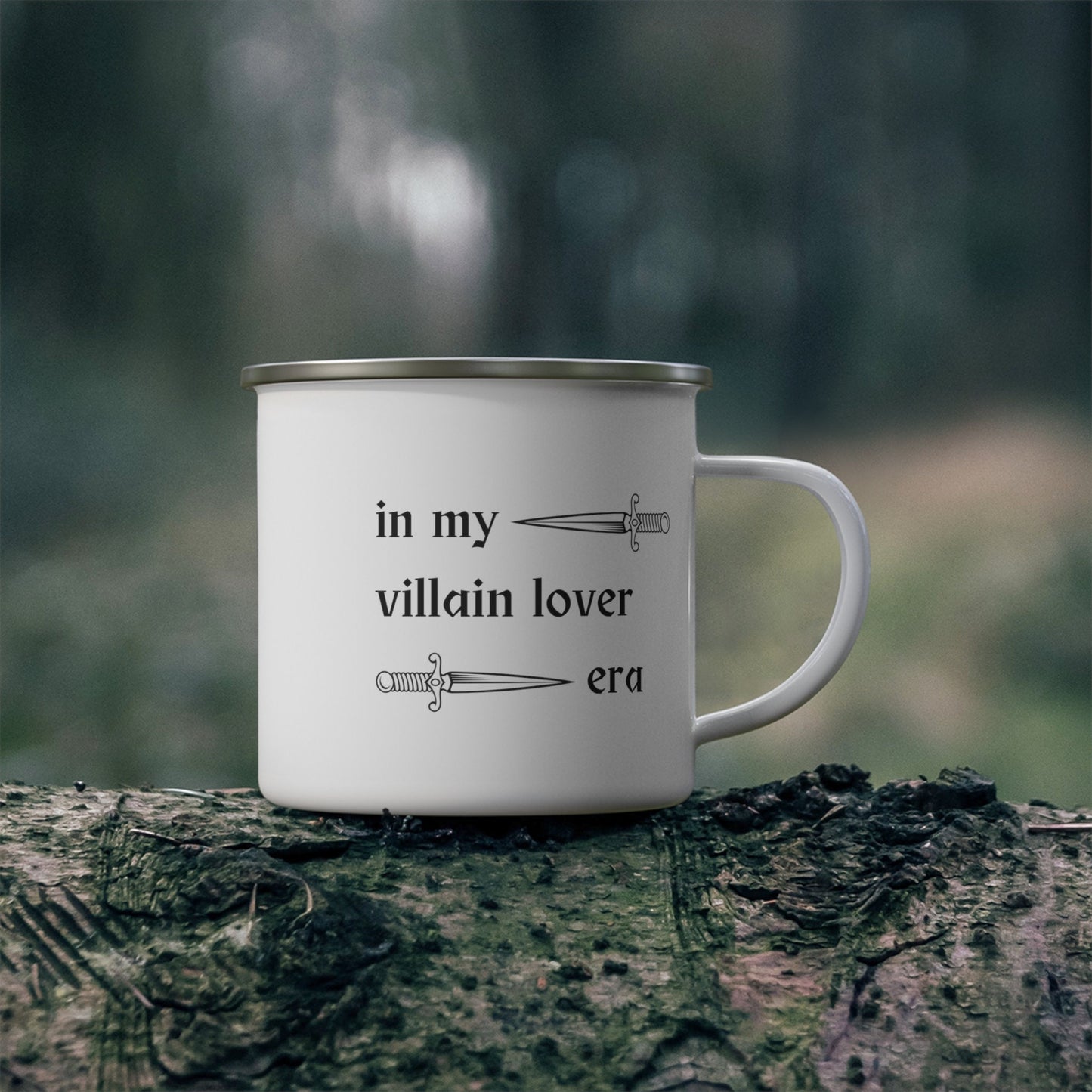 In my villain lover era Enamel Camping Mug- Booktok -Book lover-gift for wife-Gift him-gift for mom villain era- villain lover