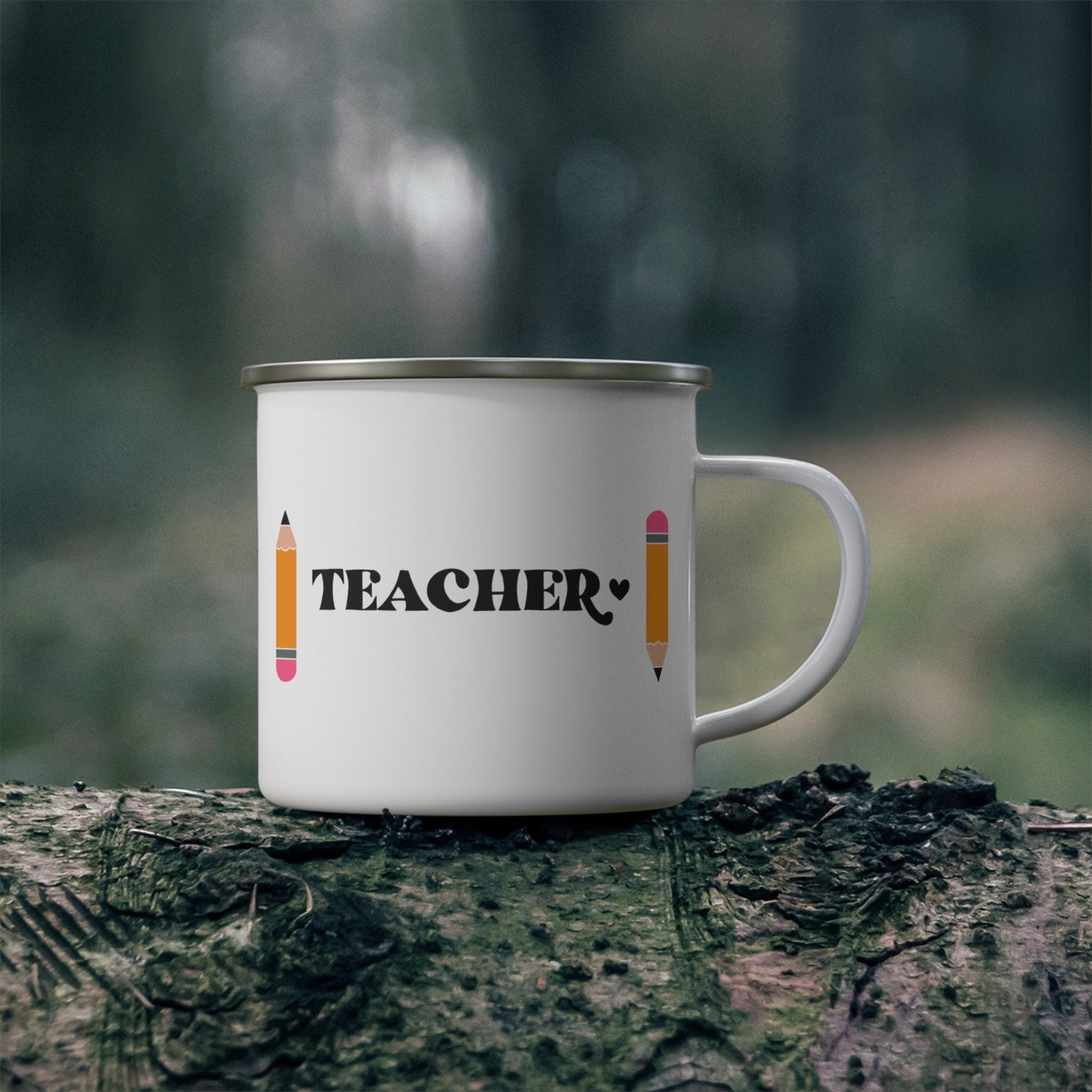 Teacher Enamel Camping Mug- Teacher appreciation- Teaching assistant- Teaching tiny humans- Teacher casual wear- Gift for teacher