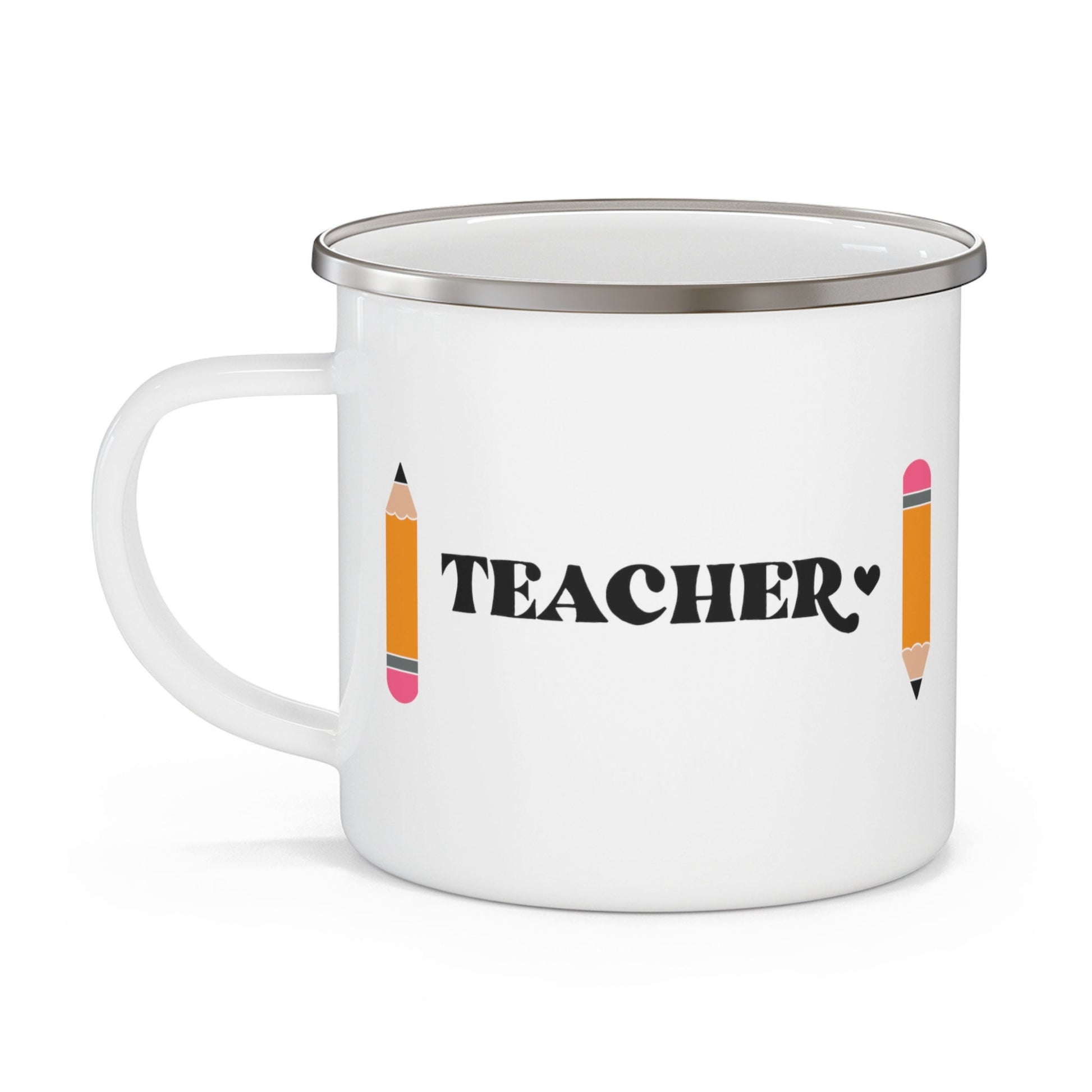 Teacher Enamel Camping Mug- Teacher appreciation- Teaching assistant- Teaching tiny humans- Teacher casual wear- Gift for teacher