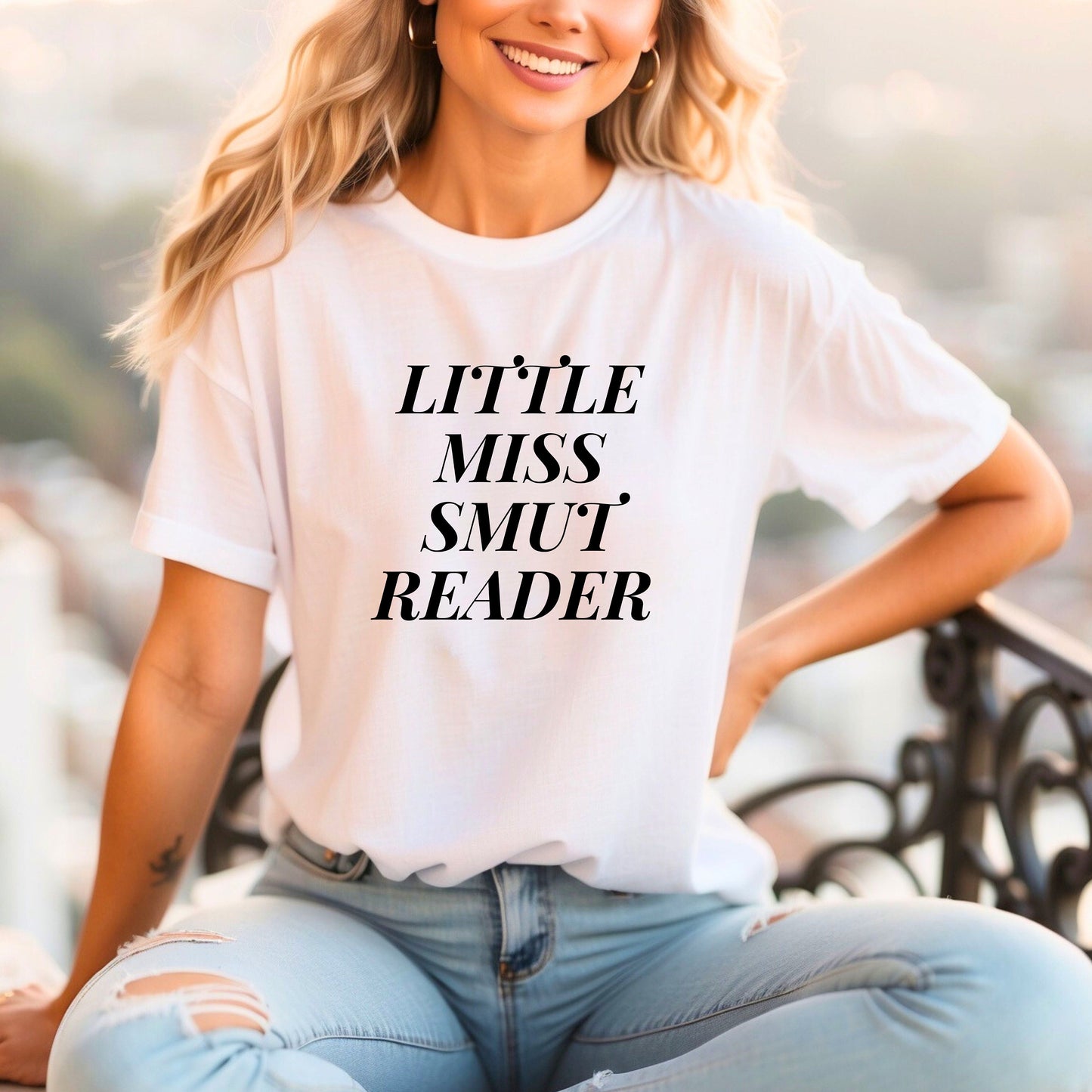 Little Miss Smut Reader t-shirt- Booktok- book lover- Smut reader- romance reader- cozy tee- smut tee- gift for her- Smut lover-dark romance