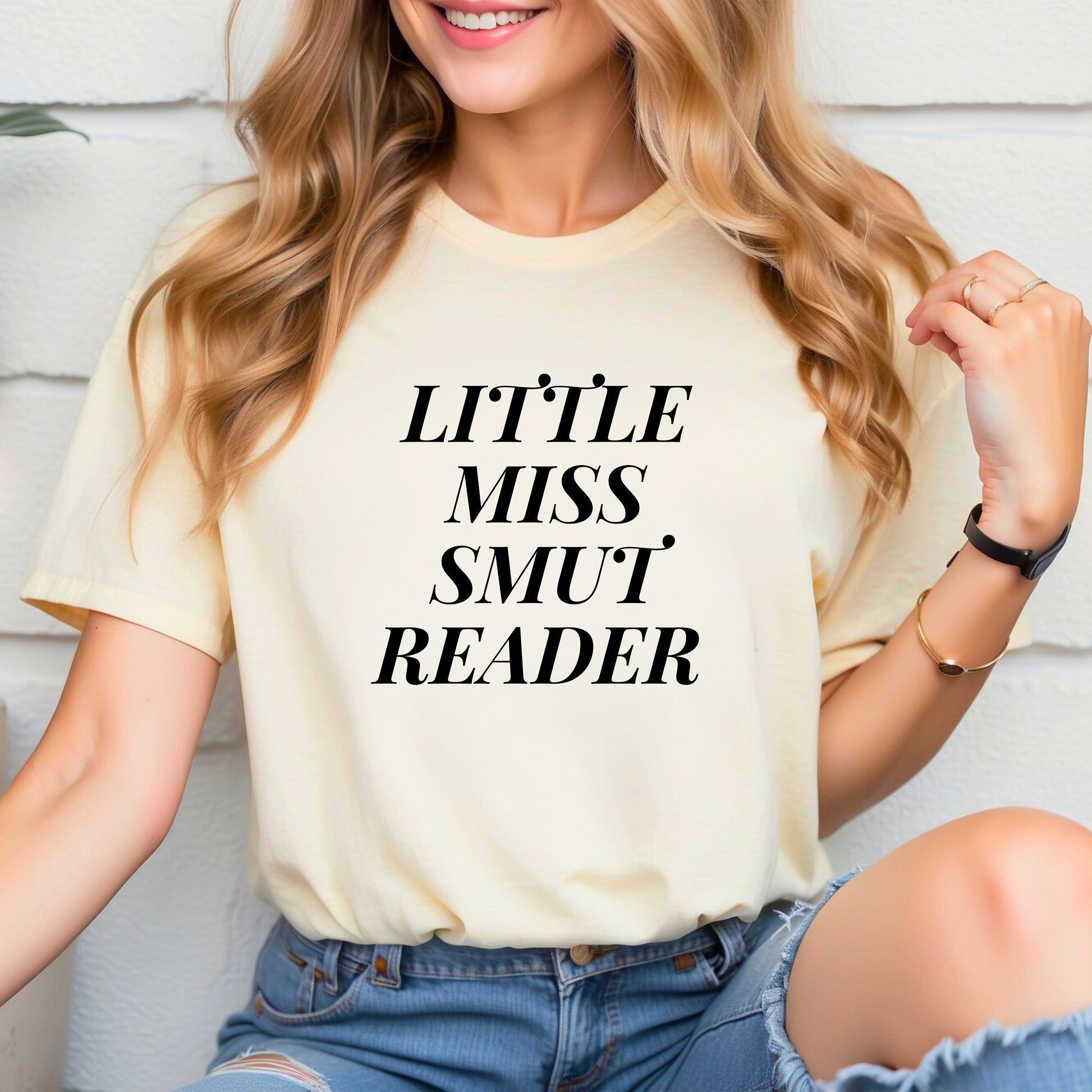 Little Miss Smut Reader t-shirt- Booktok- book lover- Smut reader- romance reader- cozy tee- smut tee- gift for her- Smut lover-dark romance