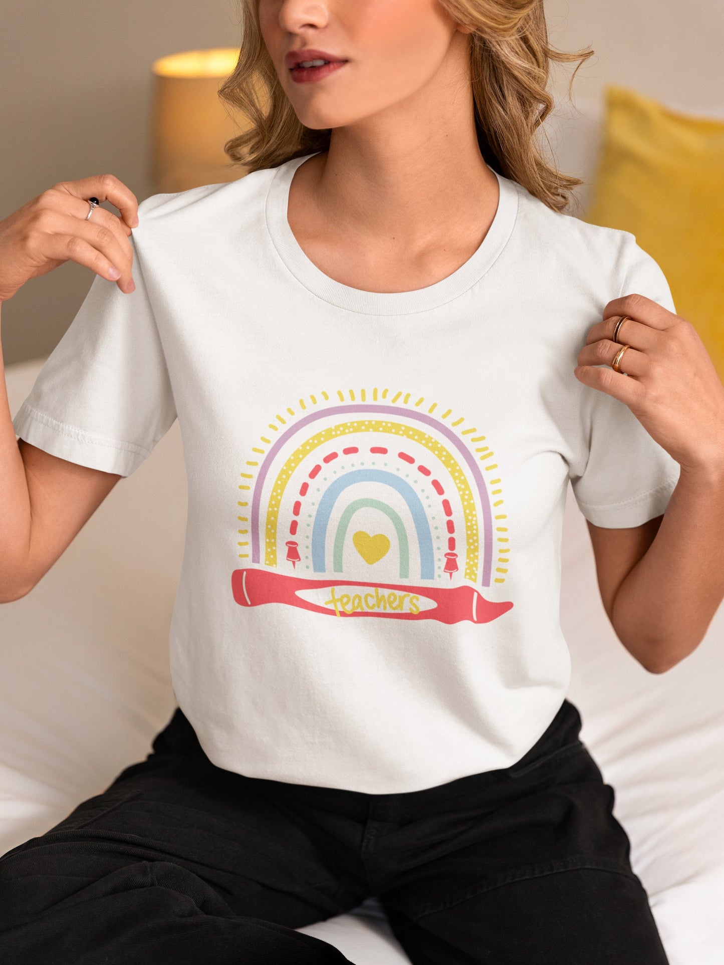 Rainbow Teachers t-shirt- Teacher appreciation- Teaching assistant- Teaching tiny humans- Teacher casual wear- Gift for teacher-Best teacher