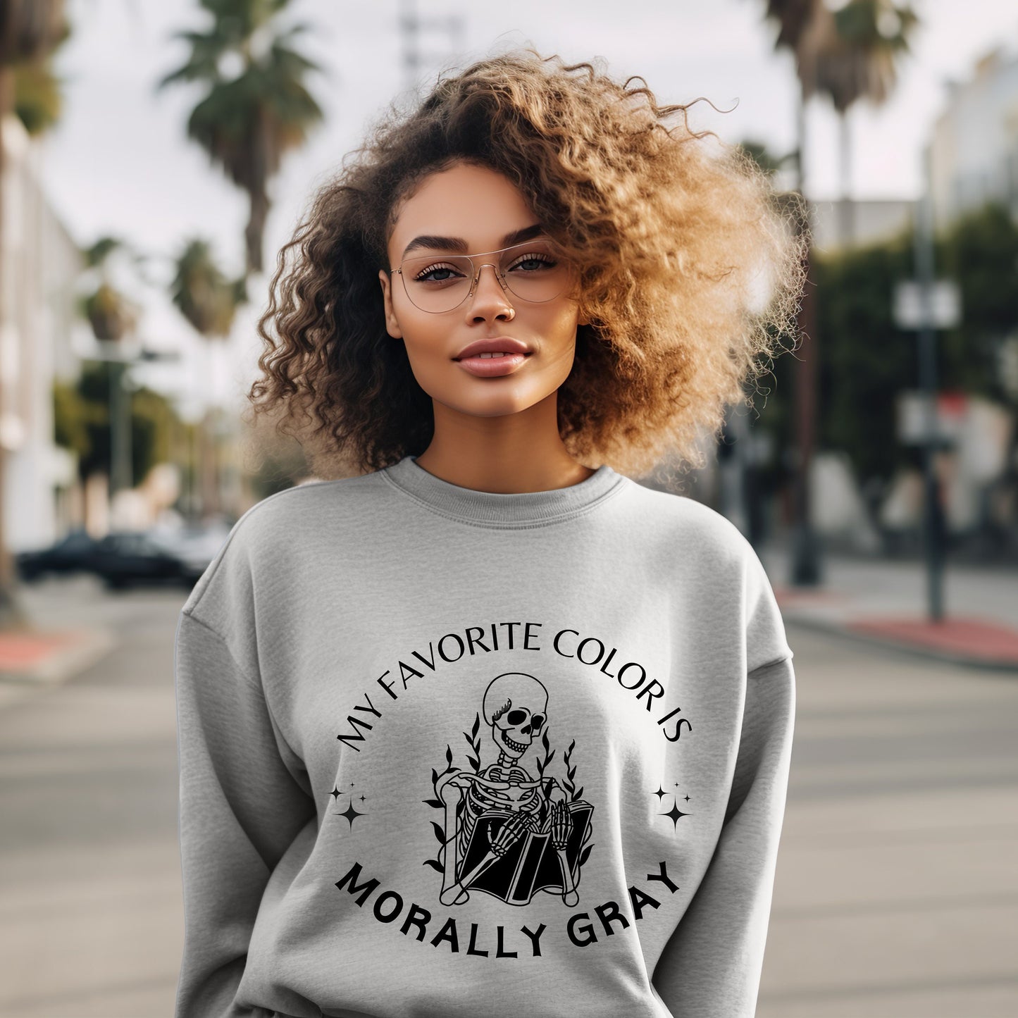 My Favorite Color is Morally Gray sweatshirt- Booktok- book lover- Smut reader- romance reader- cozy sweatshirt- smut hoodie-Smut lover