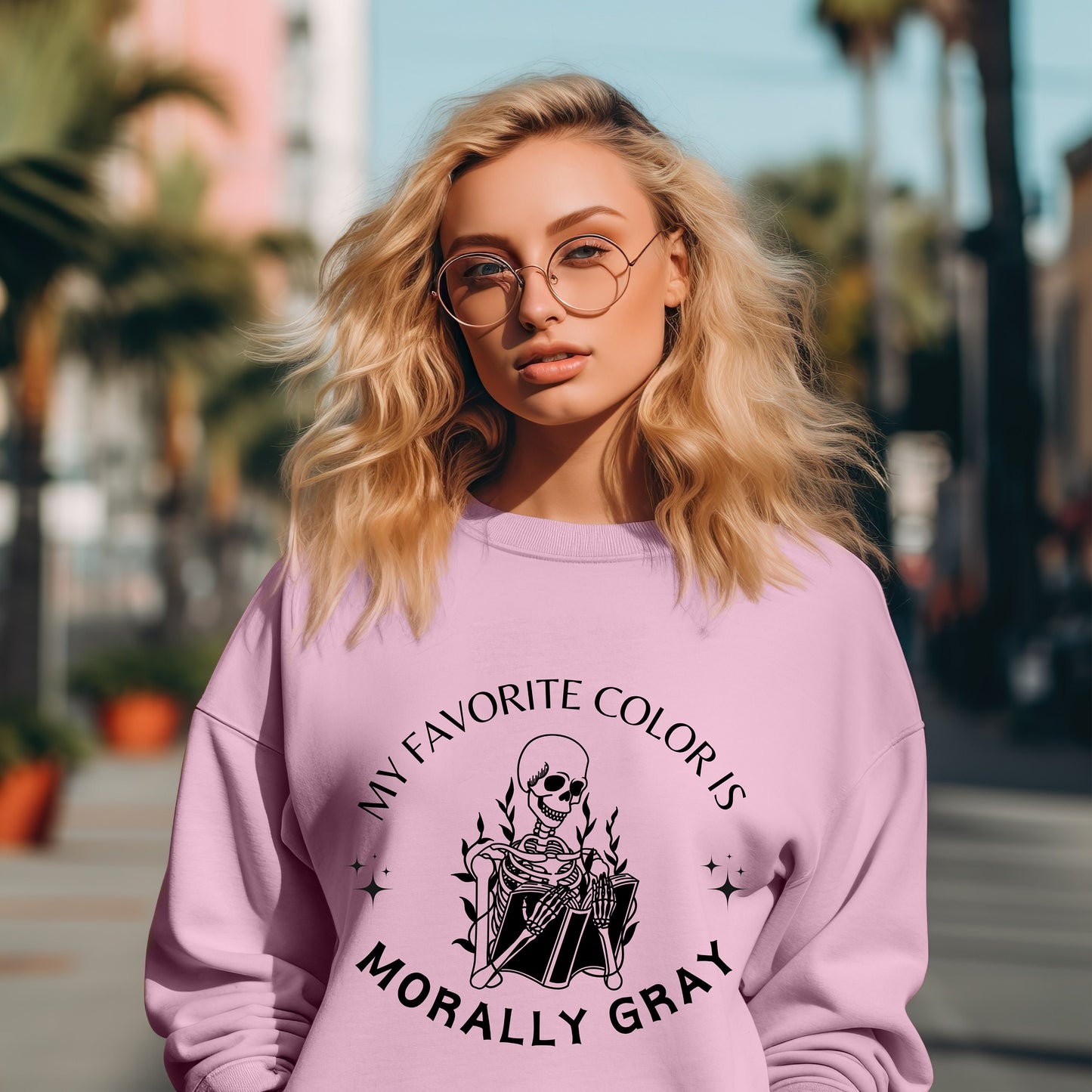 My Favorite Color is Morally Gray sweatshirt- Booktok- book lover- Smut reader- romance reader- cozy sweatshirt- smut hoodie-Smut lover