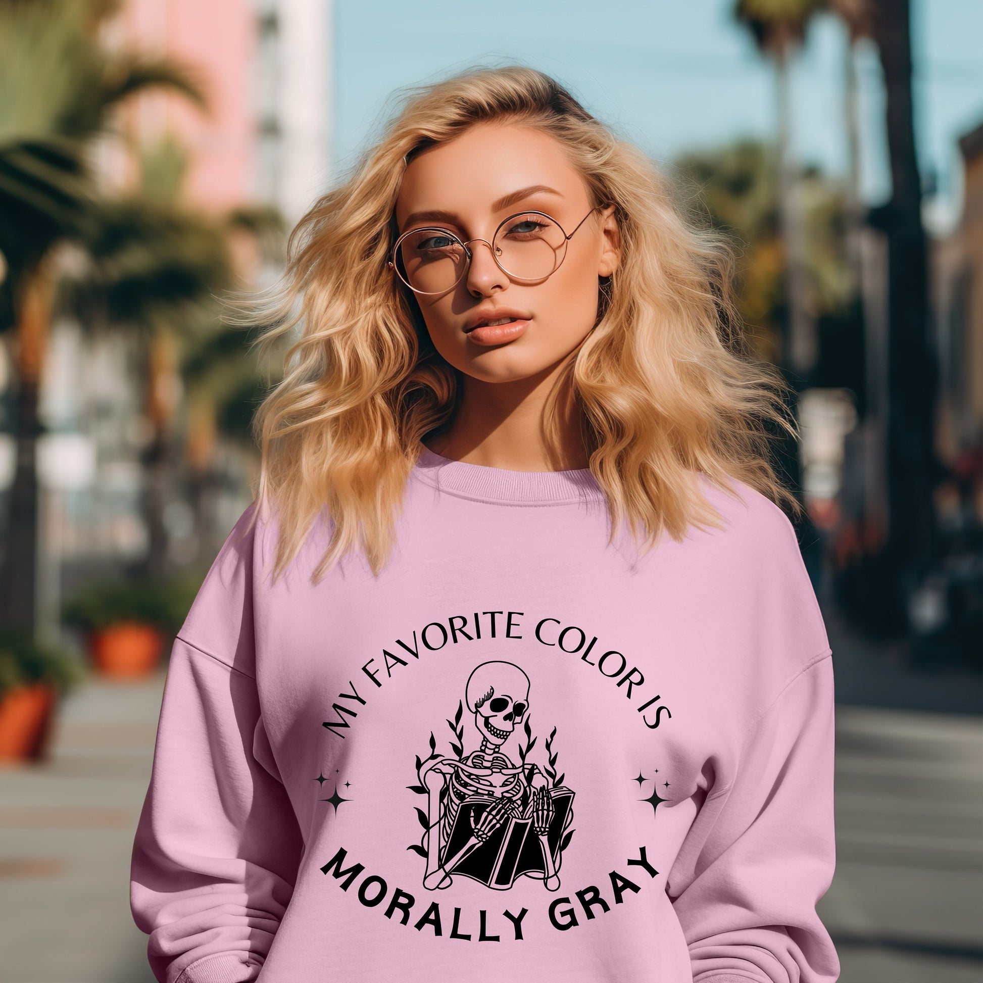 My Favorite Color is Morally Gray sweatshirt- Booktok- book lover- Smut reader- romance reader- cozy sweatshirt- smut hoodie-Smut lover