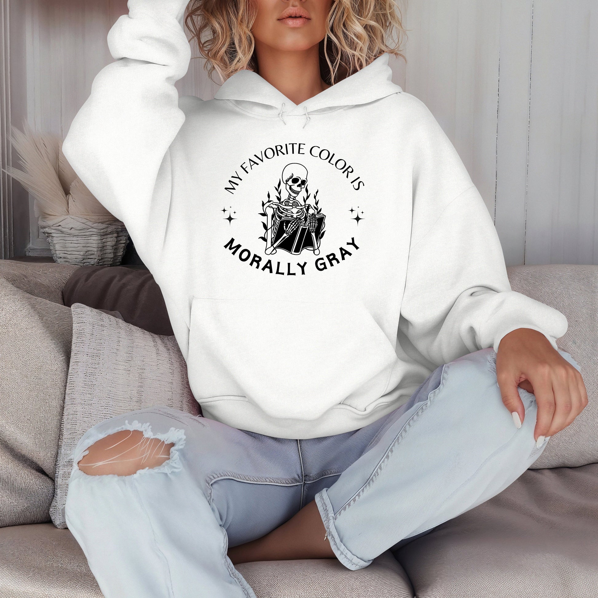 My Favorite Color is Morally Gray hoodie- Booktok- book lover- Smut reader- romance reader- cozy hoodie- smut hoodie-gift for her-Smut lover