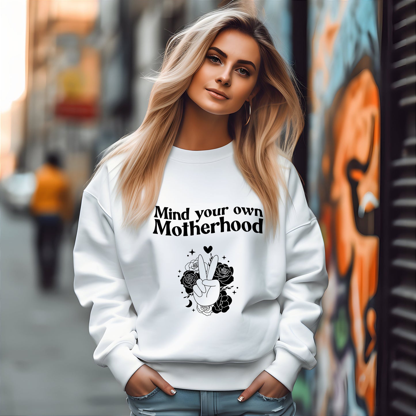 Mind your own Motherhood Sweatshirt- Momtok- Mom wear- Mom aesthetic- mom casual- new mom- gift for moms- sassy mom- funny mom sweatshirt