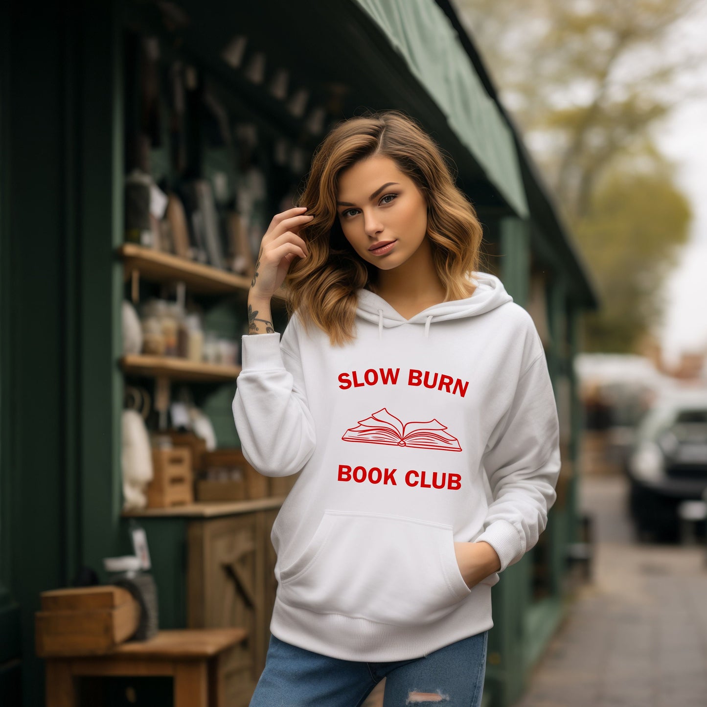 Slow Burn Book Club Hoodie- Booktok- book lover- Slow burn reader- romance reader- cozy hoodie- smut hoodie- fantasy- reading aesthetic