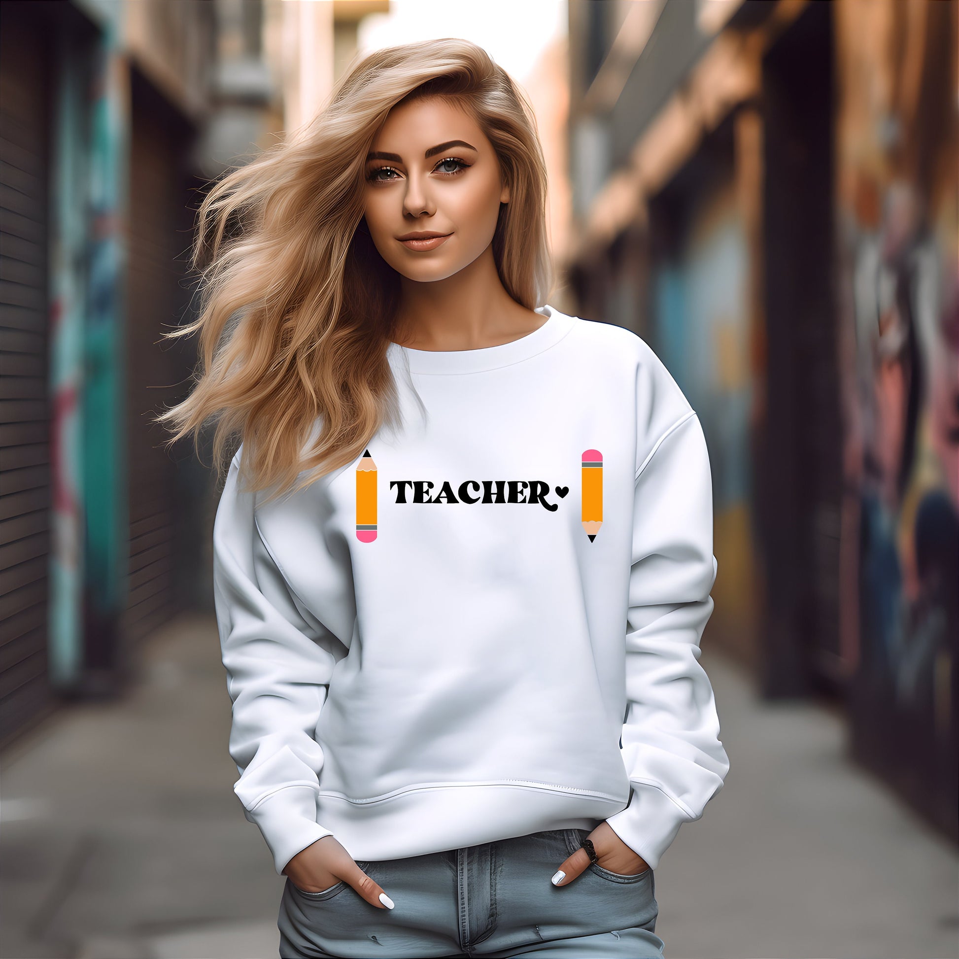 Teacher Sweatshirt- Teacher appreciation- Teaching assistant- Teaching tiny humans- Teacher casual wear- Gift for teacher- Best teacher