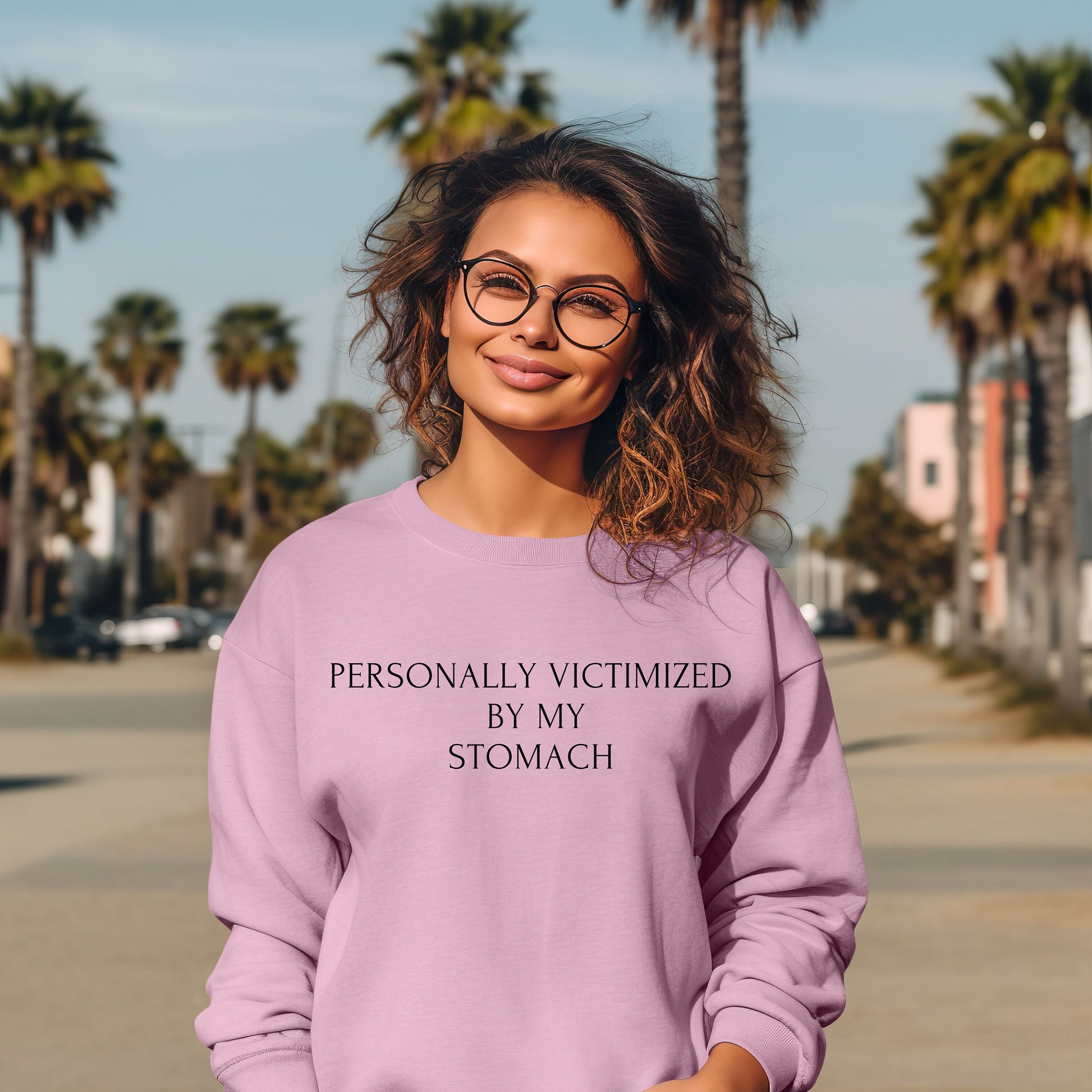 Personally Victimized by My Own Stomach sweatshirt - Funny gift- IBS humor- Tummy ache