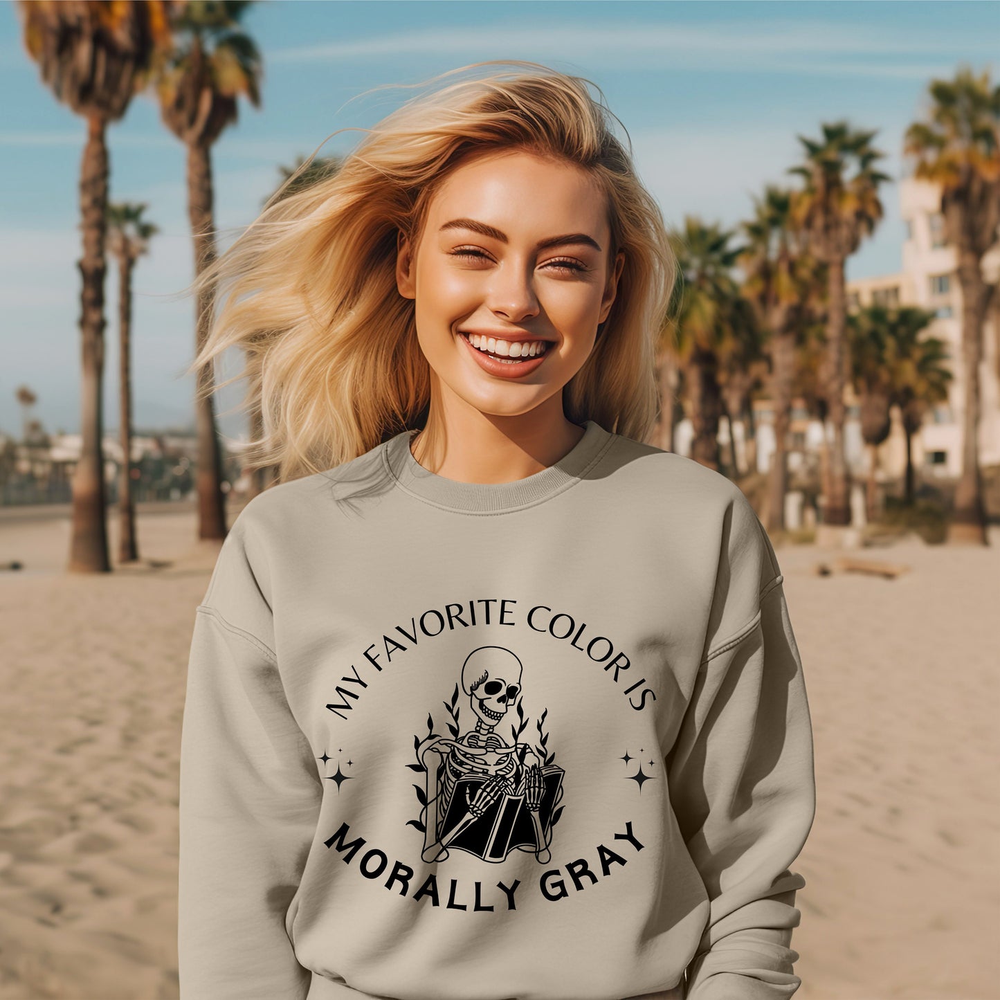 My Favorite Color is Morally Gray sweatshirt- Booktok- book lover- Smut reader- romance reader- cozy sweatshirt- smut hoodie-Smut lover