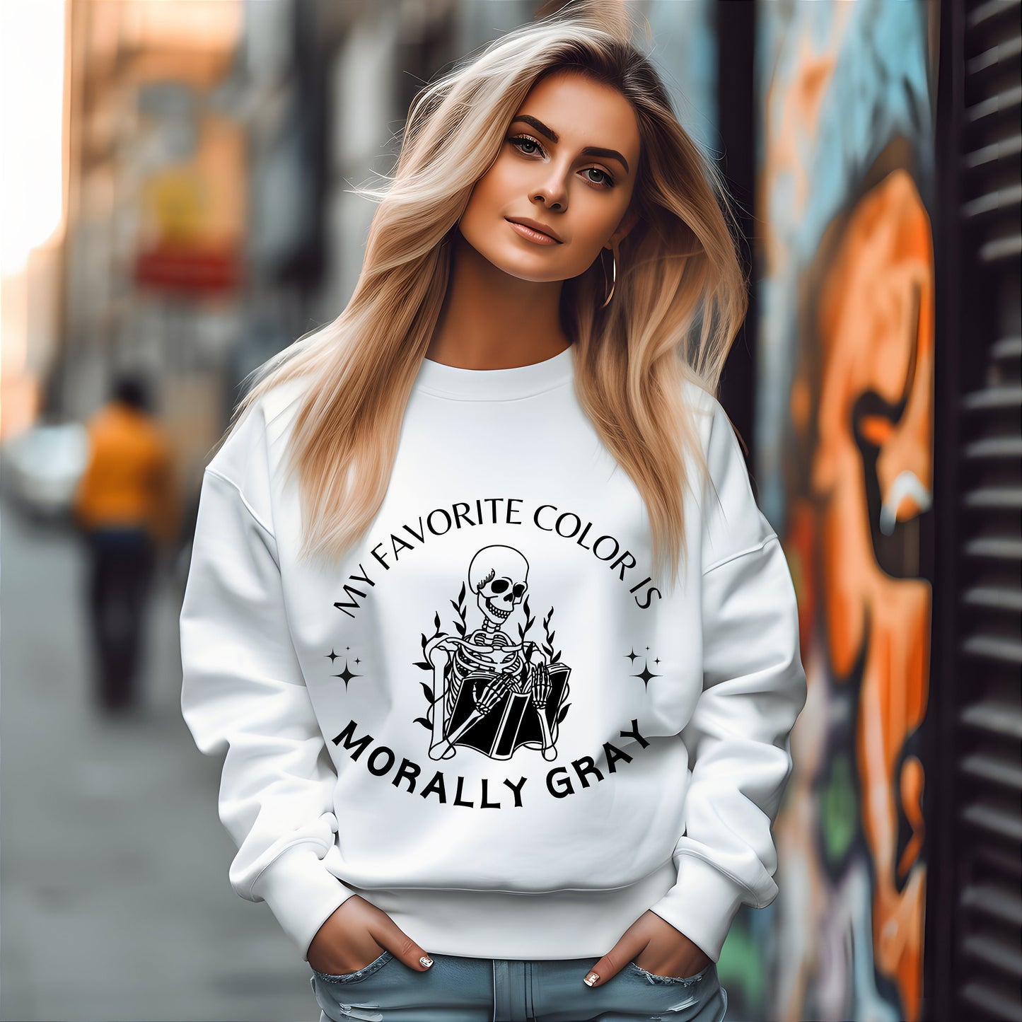 My Favorite Color is Morally Gray sweatshirt- Booktok- book lover- Smut reader- romance reader- cozy sweatshirt- smut hoodie-Smut lover