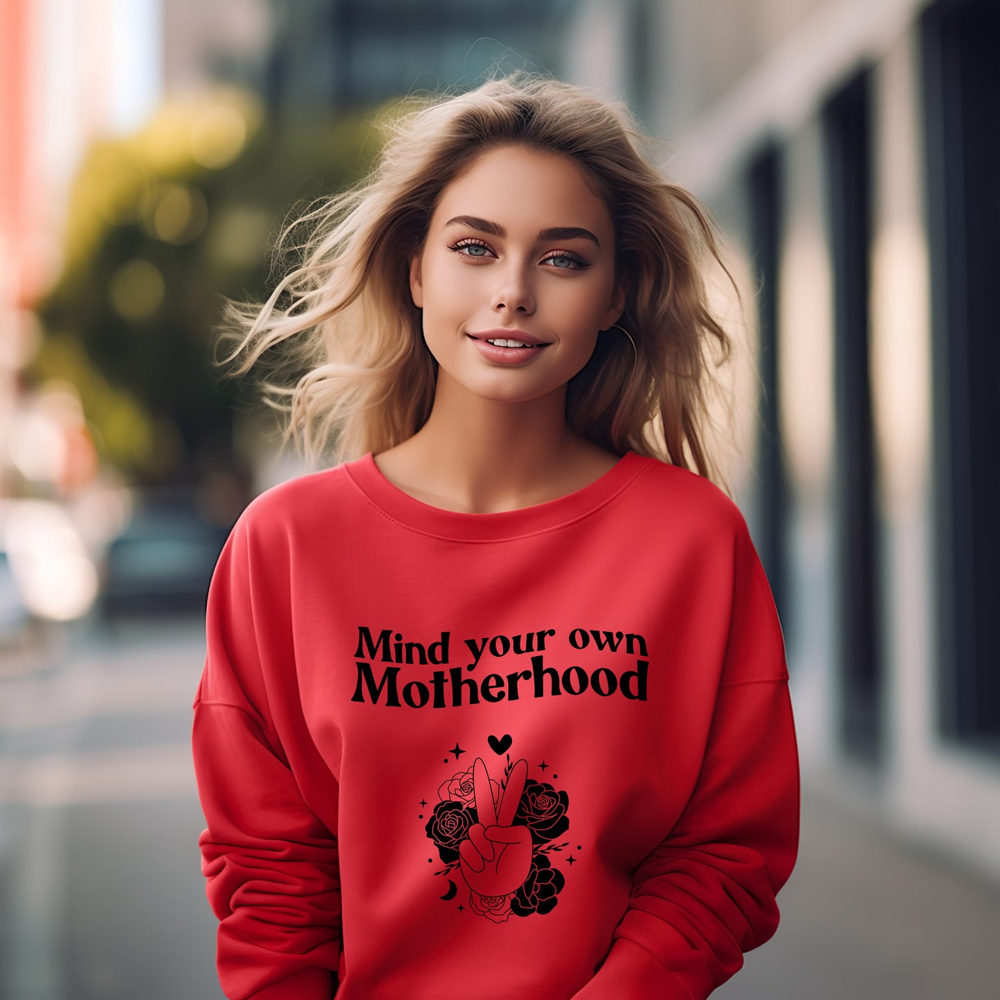 Mind your own Motherhood Sweatshirt- Momtok- Mom wear- Mom aesthetic- mom casual- new mom- gift for moms- sassy mom- funny mom sweatshirt