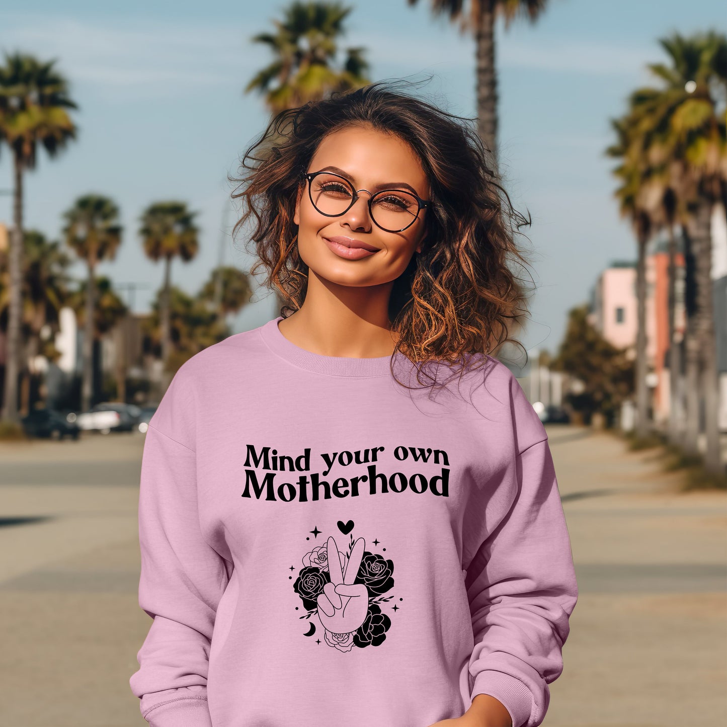 Mind your own Motherhood Sweatshirt- Momtok- Mom wear- Mom aesthetic- mom casual- new mom- gift for moms- sassy mom- funny mom sweatshirt