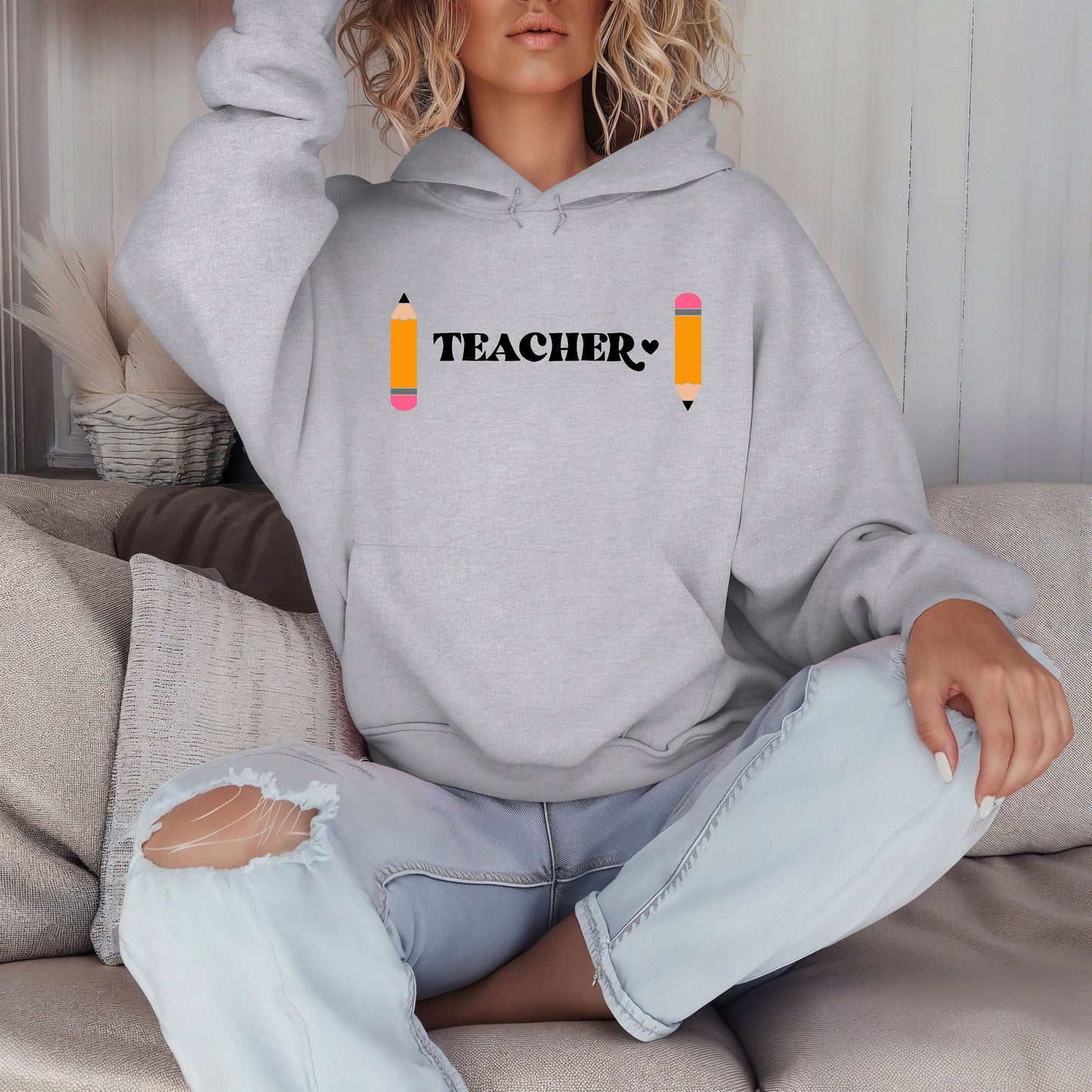 Teacher Hoodie- Teacher appreciation- Teaching assistant- Teaching tiny humans- Teacher casual wear- Gift for teacher- Best teacher