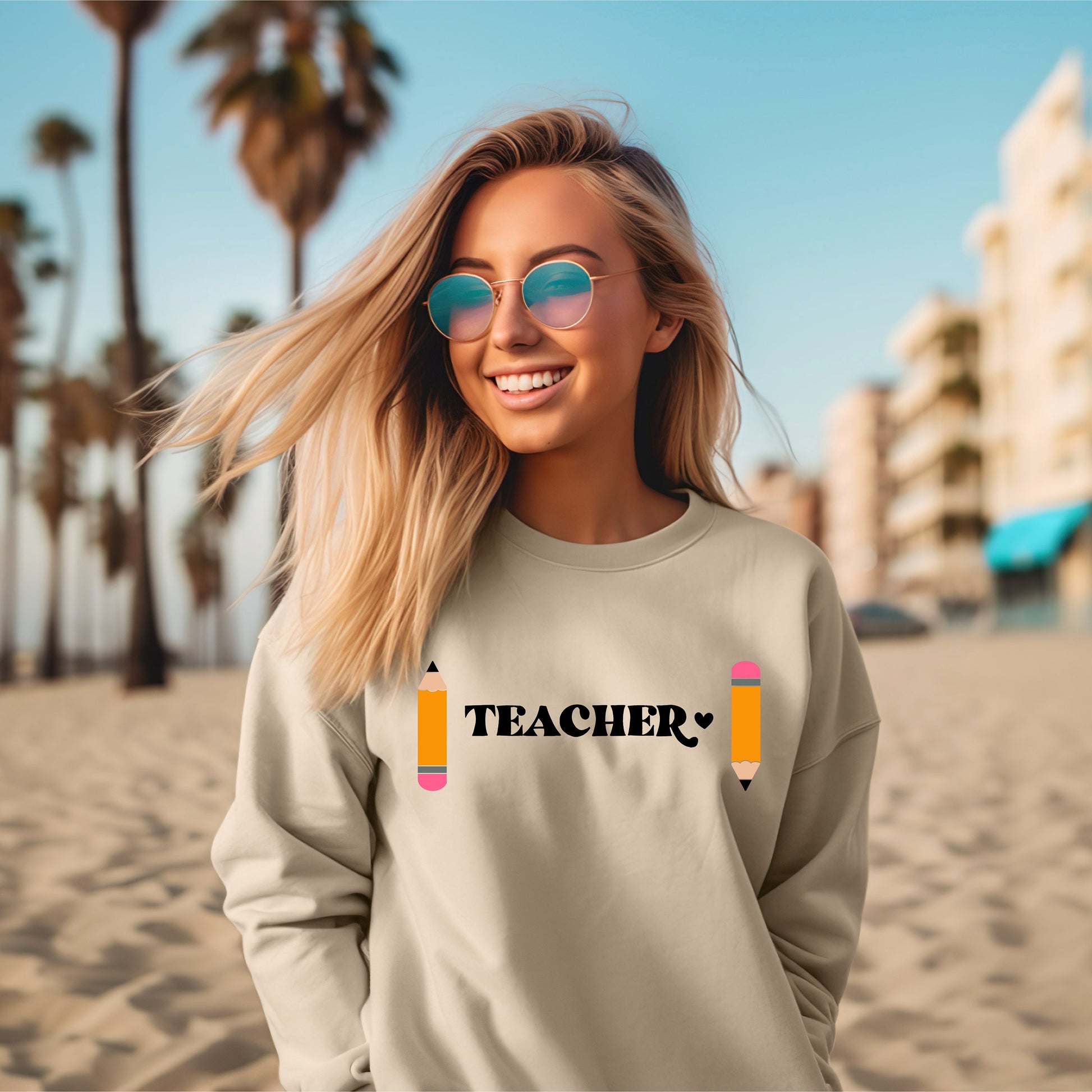 Teacher Sweatshirt- Teacher appreciation- Teaching assistant- Teaching tiny humans- Teacher casual wear- Gift for teacher- Best teacher