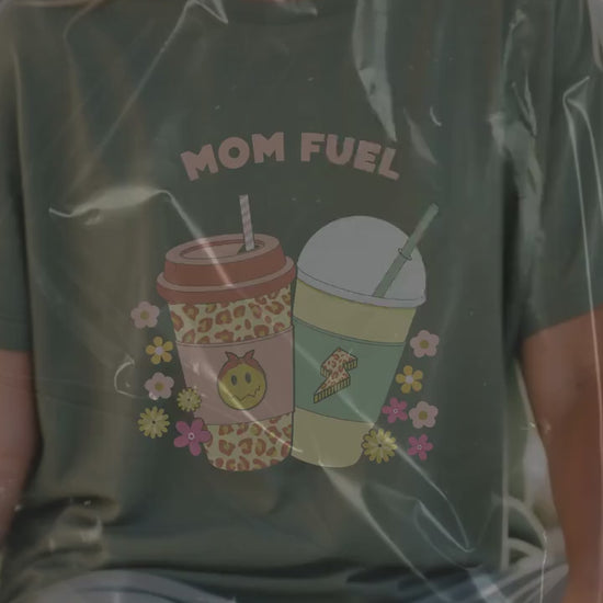 Mom Fuel  T-shirt- Gift for mom- Gift for wife- Gift for sister- mom aesthetic- casual mom wear- Coffee lover