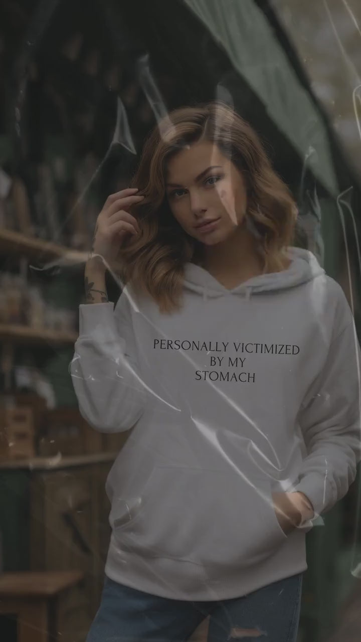 Personally Victimized by My Own Stomach sweatshirt - Funny gift- IBS humor- Tummy ache